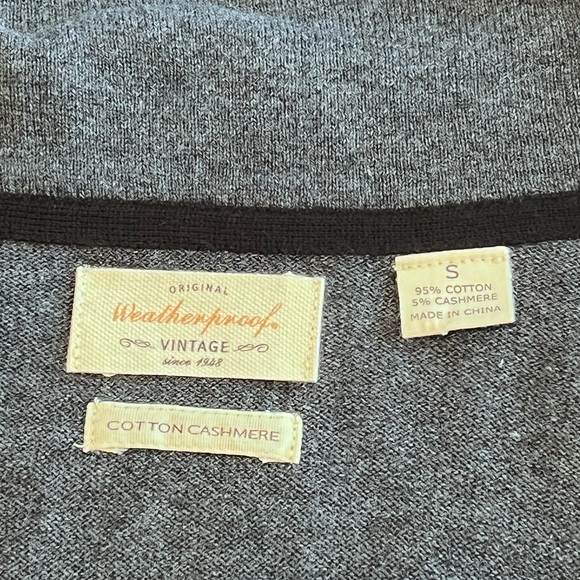 WEATHERPROOF VINTAGE CASHMERE BLEND CARDIGAN SZ SM SOFT HEATHERED GRAY EUC - Picture 5 of 8